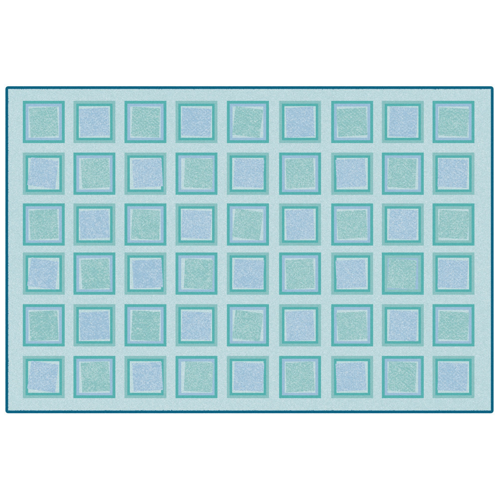 CARPETS FOR KIDS ETC. INC. 37.57 Carpets for Kids KID$Value Rugs Squared Decorative Rug, 3ft x 4ft6in, Blue