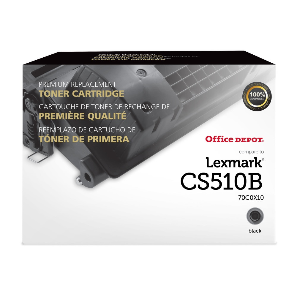 CLOVER TECHNOLOGIES GROUP, LLC 200772 Office Depot Remanufactured Black Extra-High Yield Toner Cartridge Replacement For Lexmark CS510, ODCS510B