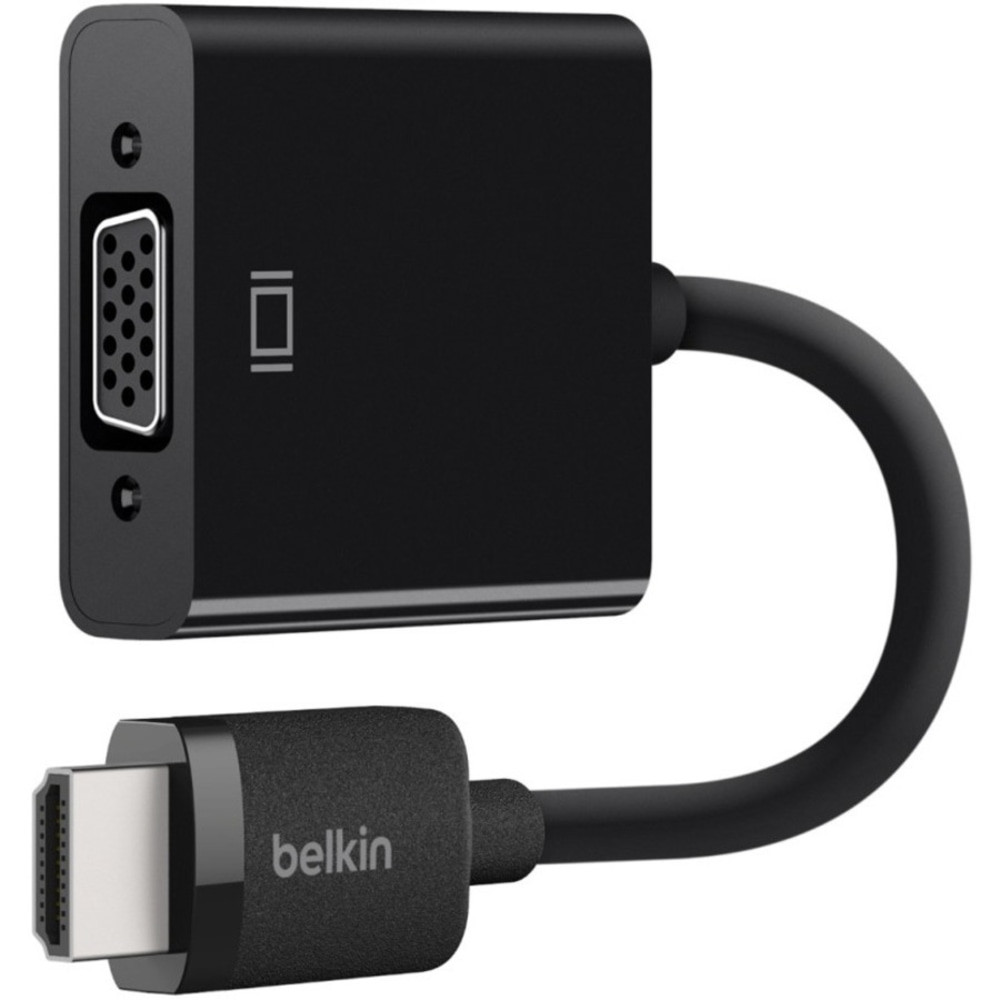 BELKIN, INC. AV10170BT Belkin HDMI to VGA Video Adapter Converter with Audio - 1920x1080 - HDMI/USB/VGA/mini-phone A/V Cable for Audio/Video Device, TV, Monitor, Projector - First End: HDMI Digital Audio/Video - Second End: 15-pin HD-15, Mini-phone S