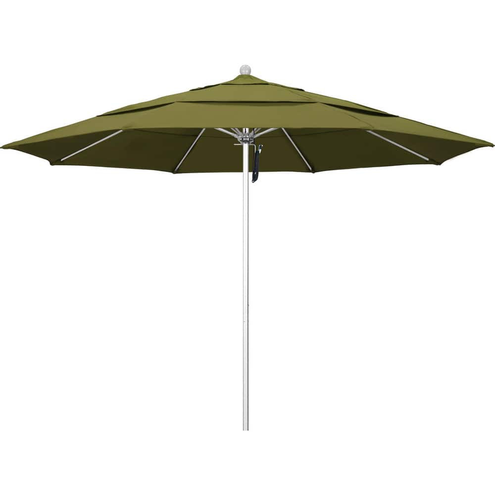 California Umbrella 194061619070 Patio Umbrellas; Fabric Color: Palm ; Base Included: No ; Fade Resistant: Yes ; Diameter (Feet): 11 ; Canopy Fabric: Pacifica