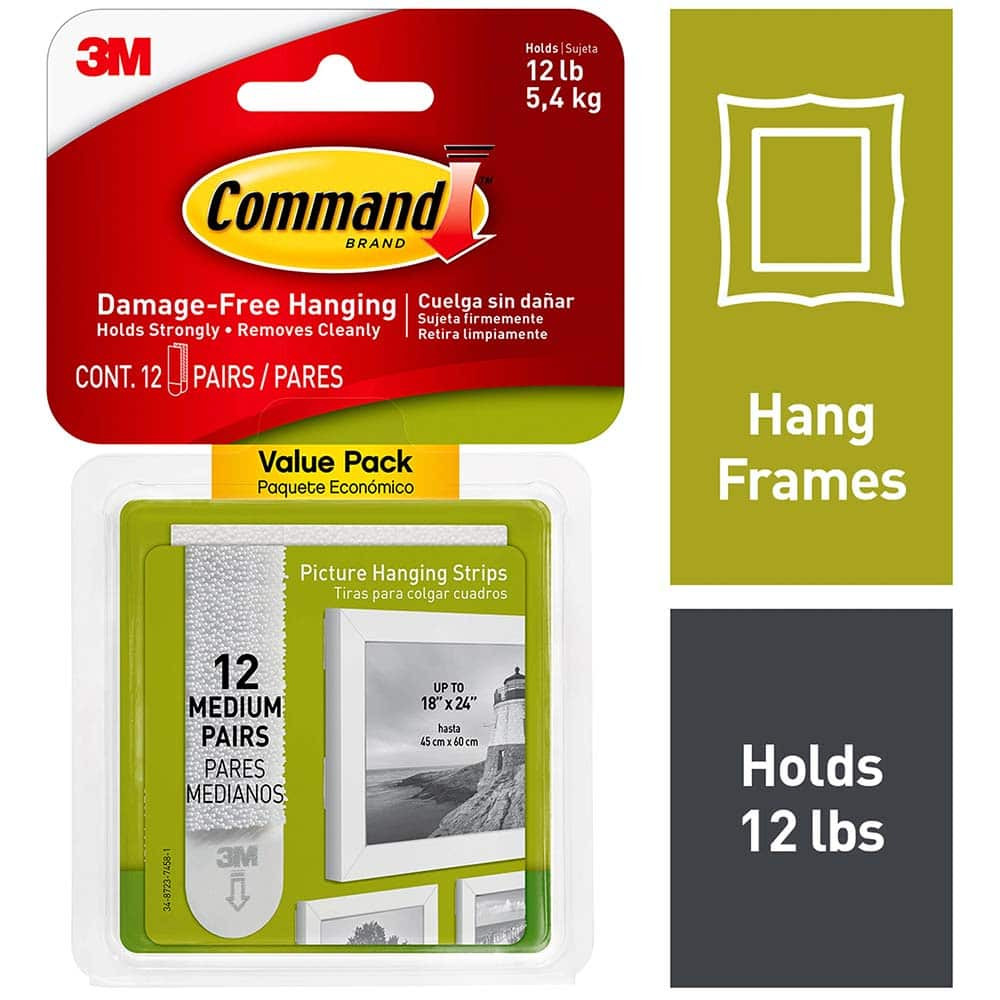 3M Storage Hook: 3 lb Load Capacity 7100069891