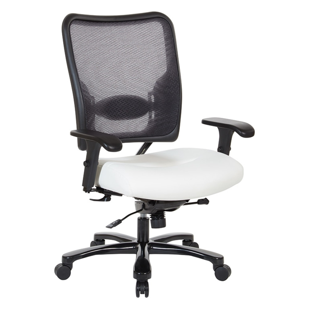 OFFICE STAR PRODUCTS Office Star 75-7A773-R101  75 Series Big & Tall Ergonomic Double AirGrid Back And Custom Fabric Seat Chair, White