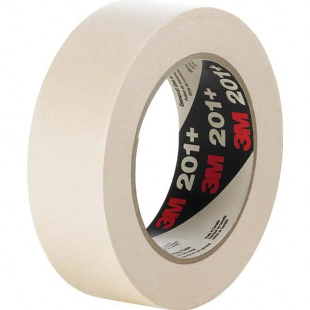 3M 7000148417 Masking Tape: 36 mm Wide, 55 m Long, 4.4 mil Thick, Tan