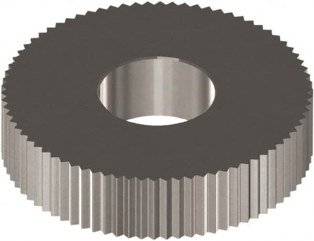 MSC CVSX1.6 Standard Knurl Wheel: 0.984" Dia, 90 ° Tooth Angle, 16 TPI, Straight, Cobalt