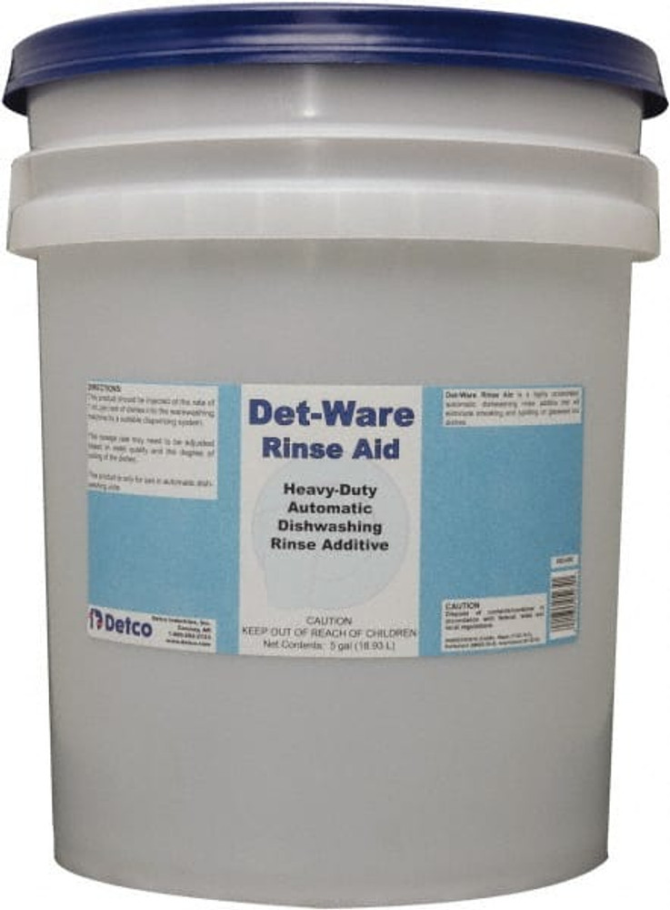 Detco 0523-005 Det-Ware Rinse Aid, 5 Gal Pail