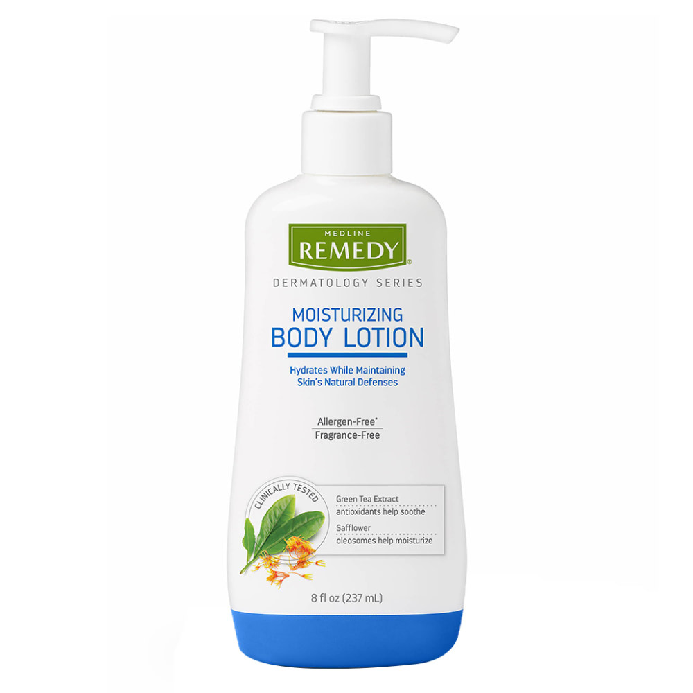 MEDLINE INDUSTRIES, INC. REMB0818 Remedy Moisturizing Body Lotion - Lotion - 8 fl oz - Applicable on Body - Rough Skin - Moisturising, Fragrance-free, Hypoallergenic, pH Balanced, Paraben-free, Aloe-free, Phthalates-free, Sulfate-free - 1 Each