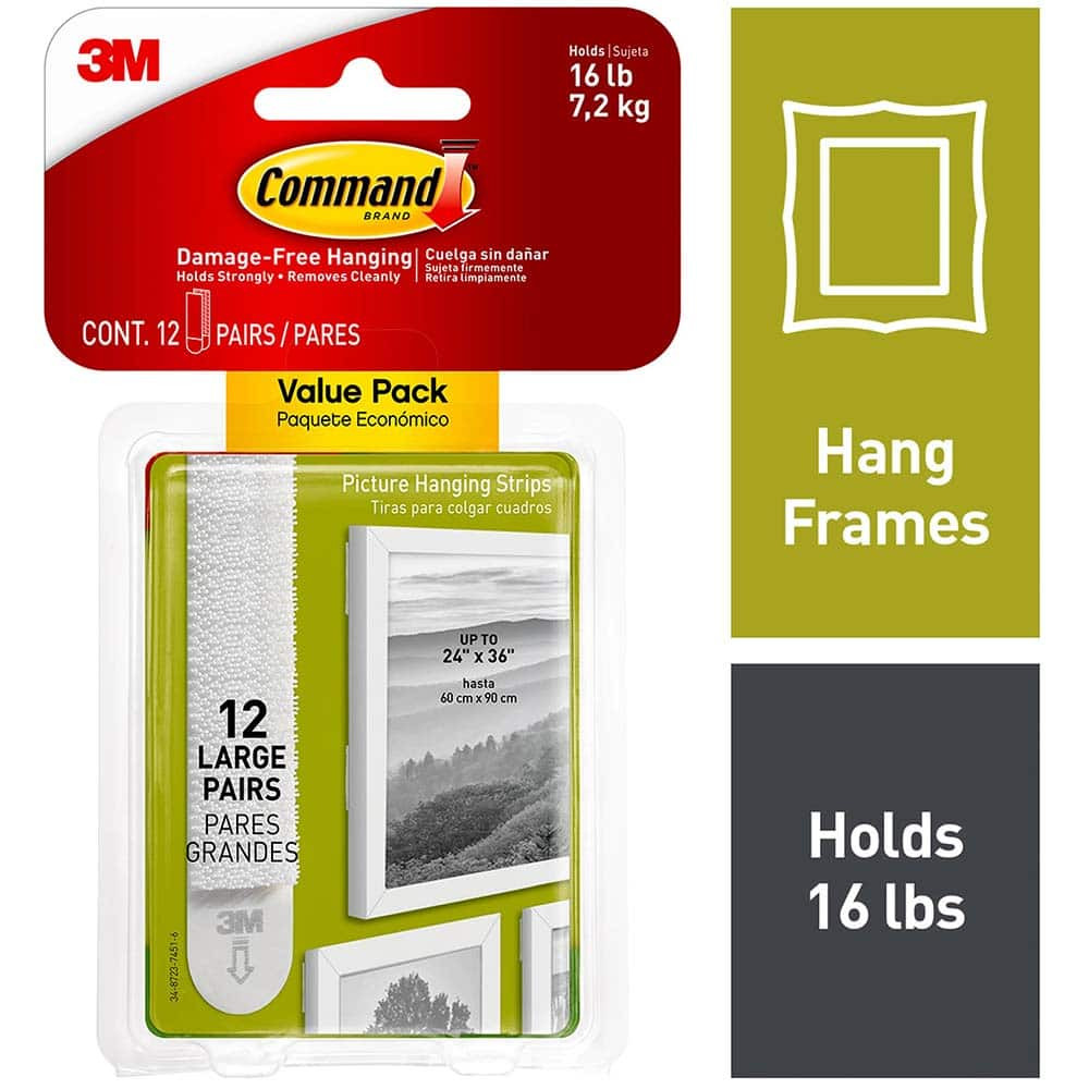 3M Storage Hook: 3 lb Load Capacity 7100106465