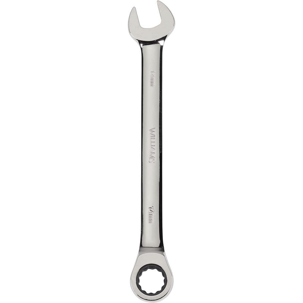 Williams JHW1215MNRC Combination Wrenches; Size (mm): 15 ; Type: Combination Ratcheting Wrench ; Finish: Polished Chrome ; Head Type: Combination ; Box End Type: 12-Point ; Handle Type: Straight