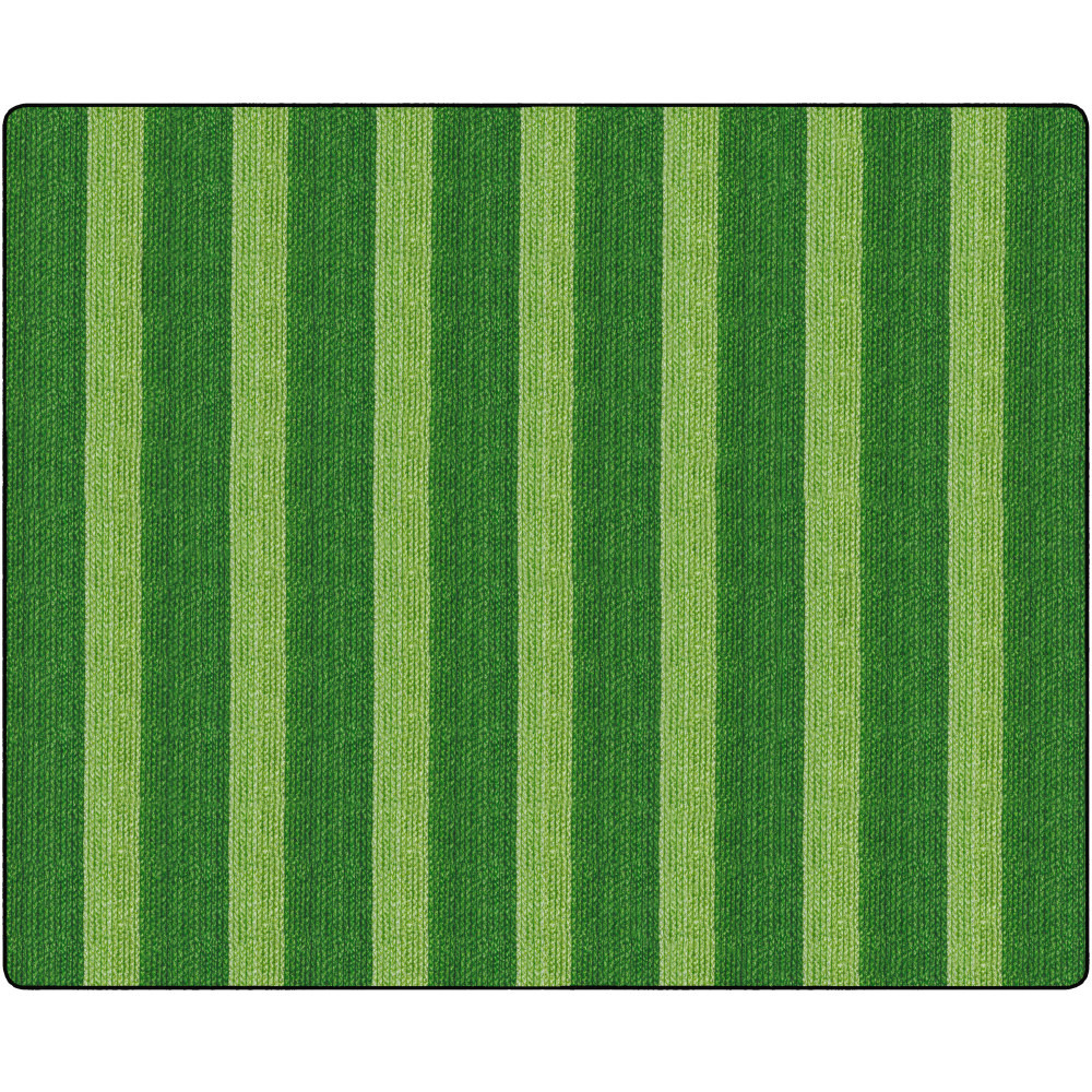 FLAGSHIP CARPETS FA1007-58FS  Basketweave Stripes Classroom Rug, 10 1/2ft x 13 3/16ft, Green