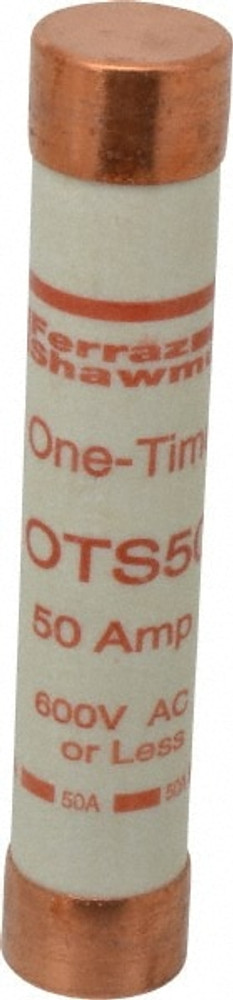 Ferraz Shawmut OTS50 Cylindrical Fast-Acting Fuse: K5, 50 A, 27 mm Dia