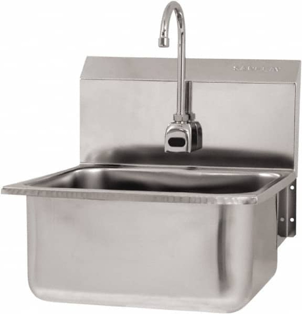 SANI-LAV ES2-525L-0.5 Hand Sink: Wall Mount, Electronic Faucet, 304 Stainless Steel