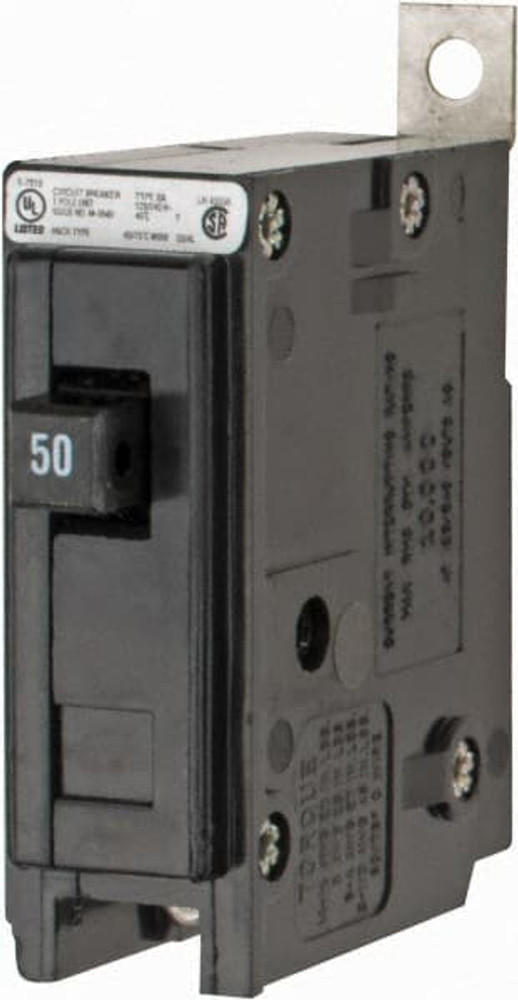 Eaton Cutler-Hammer BAB1050 50 Amp, 120/240 VAC, 24 VDC, 48 VDC, 80 VDC, 1 Pole, Bolt On Miniature Circuit Breaker