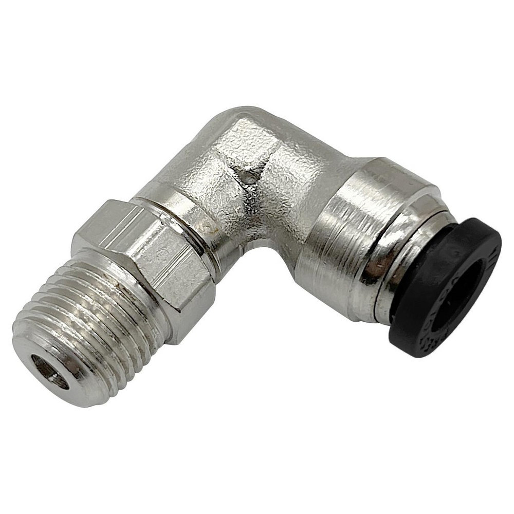 Parker 169PLP-5/32-0 Push-To-Connect Tube to Male & Tube to Male UNF Tube Fitting: 90 ° Swivel Male Elbow, #10-32 Thread, 5/32" OD