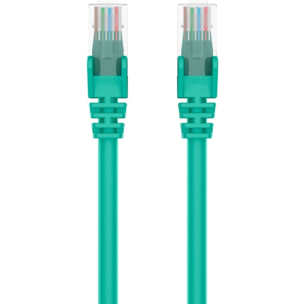 BELKIN, INC. A3L791-15-GRN-S Belkin Cat5e Patch Cable - RJ-45 Male Network - RJ-45 Male Network - 15ft - Green