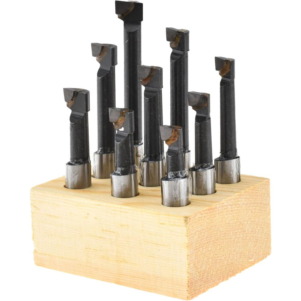 Value Collection 375-1002 5/16 to 7/16" Min Diam, 3/4 to 2-1/4" Max Depth, 3/8" Shank Diam, 2 to 3-1/2" OAL Boring Bar Set