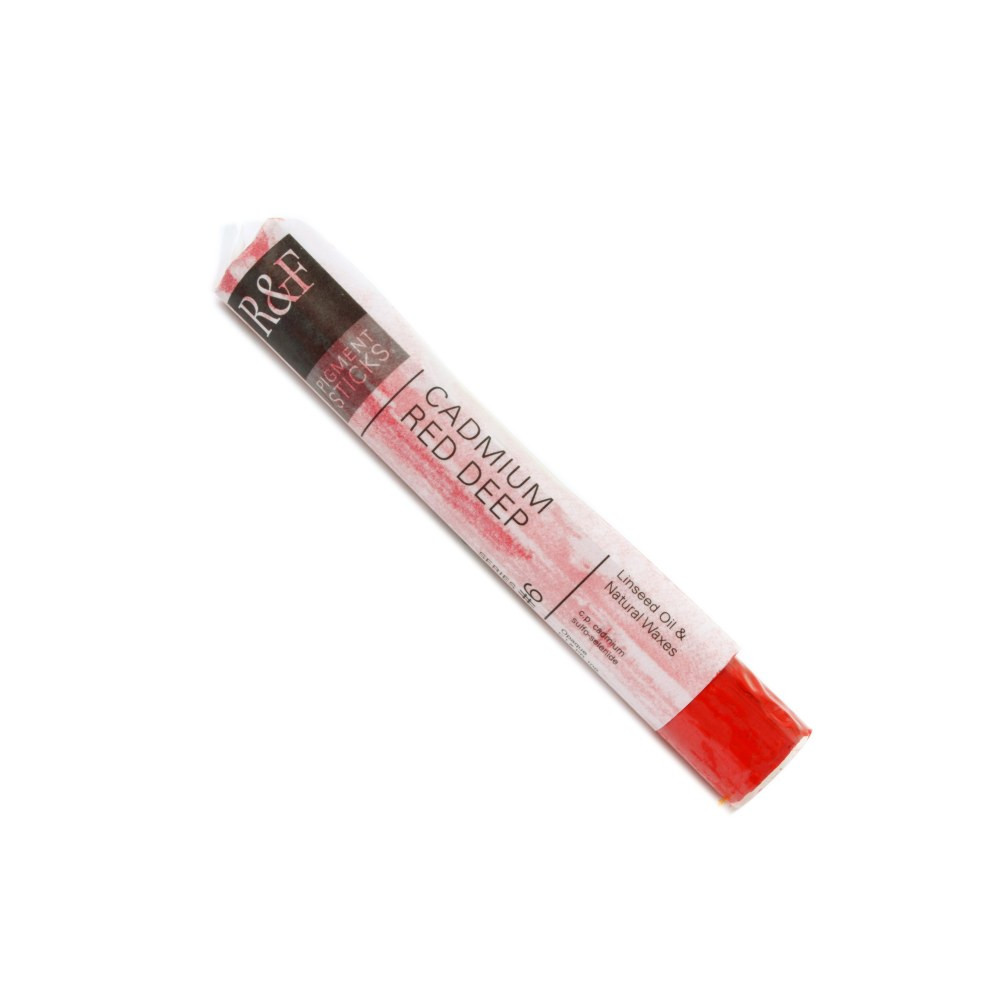 R & F HANDMADE PAINTS, INC. 2162 R & F Handmade Paints Pigment Sticks, 38 mL, Cadmium Red Deep