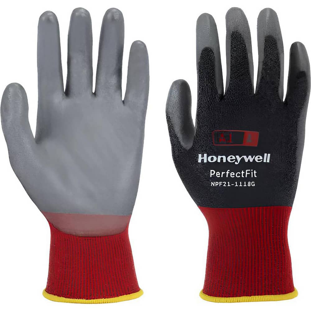 Perfect Fit NPF21-1118G-9/L Cut & Puncture Resistant Gloves; Glove Type: Cut-Resistant ; Coating Coverage: Palm & Fingertips ; Coating Material: Polyurethane ; Primary Material: Nylon ; Gender: Unisex ; Men's Size: Large