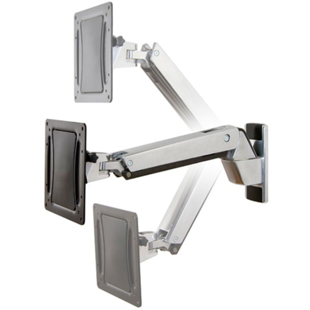 ERGOTRON 45-296-026  Mounting Arm for Flat Panel Display - Polished Aluminum, Black - 30in to 55in Screen Support - 40 lb Load Capacity - 200 x 100, 200 x 400 - VESA Mount Compatible