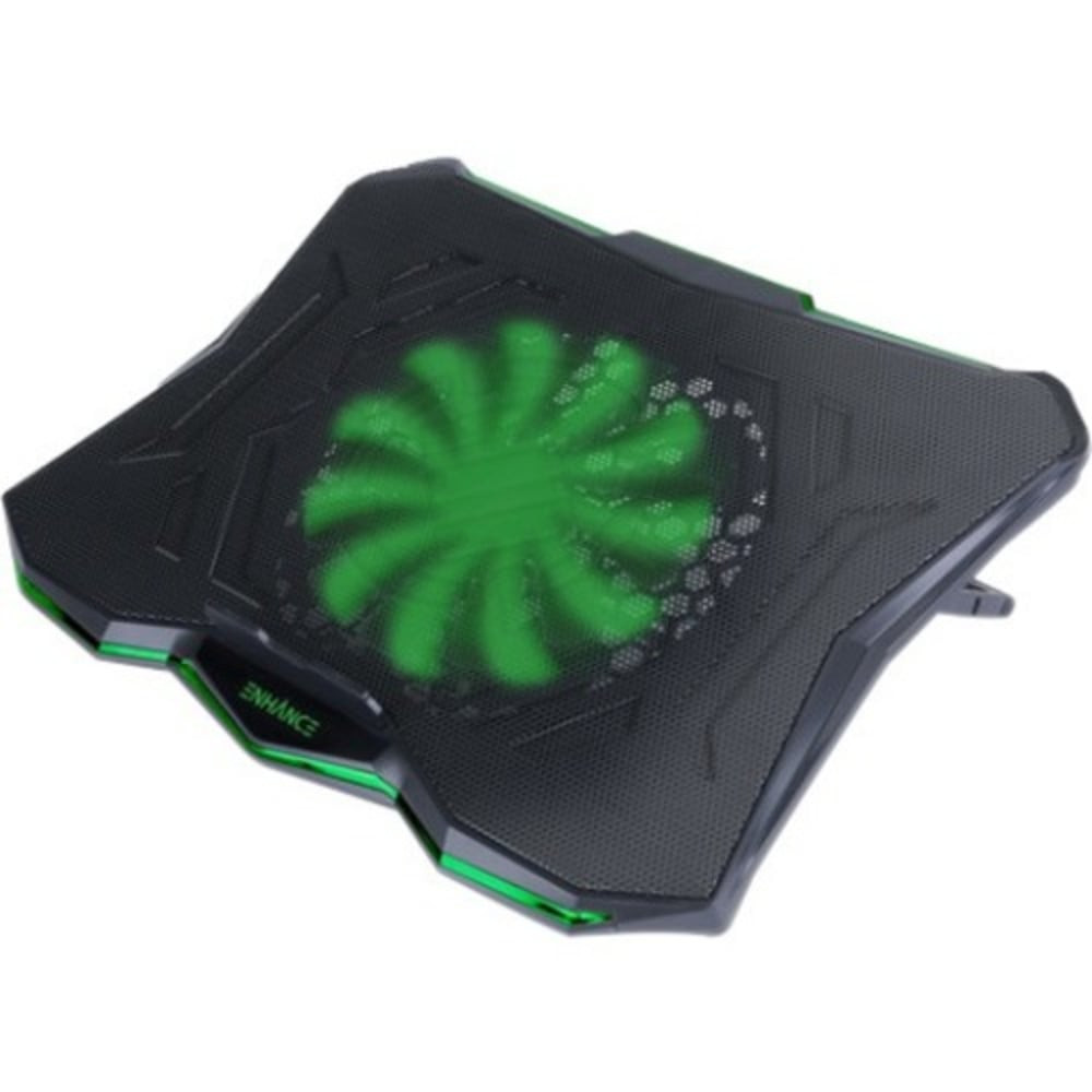 AP GLOBAL INC. ENGXC50100GNWS Enhance Cryogen 5 Laptop Cooling Pad (Green) - Upto 17in Screen Size Notebook Support - 1 Fan(s) - 800 rpm - 471.3 gal/min - Metal Mesh