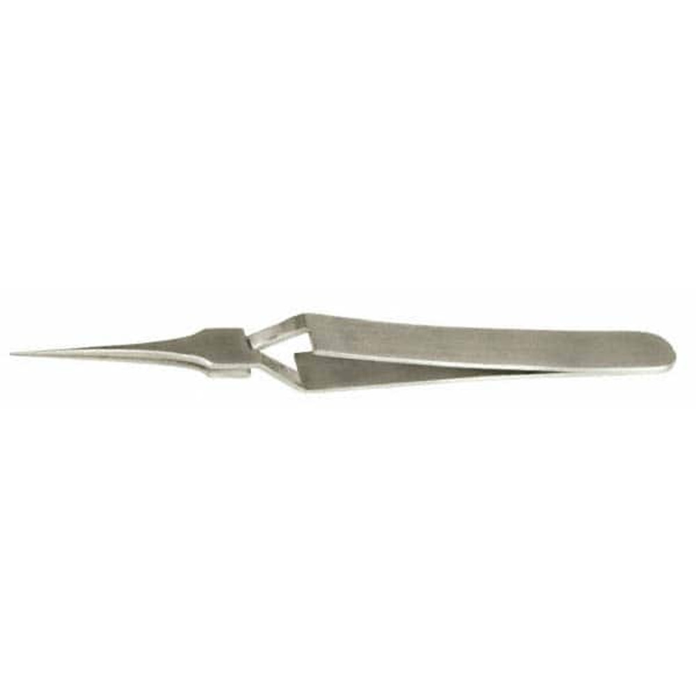 Value Collection 10474-SA Reverse Action Tweezer: N4, Long Fine Point Tip, 4-11/32" OAL