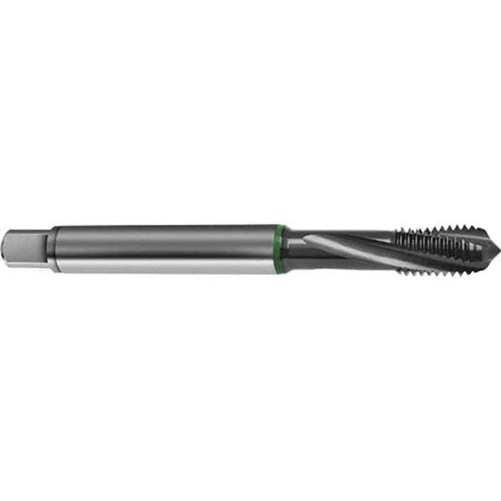 Guhring 9041550080000 Spiral Flute Tap: M8 x 1.25, Metric, 3 Flute, Bottoming, 6H Class of Fit, High Speed Steel, TICN Finish
