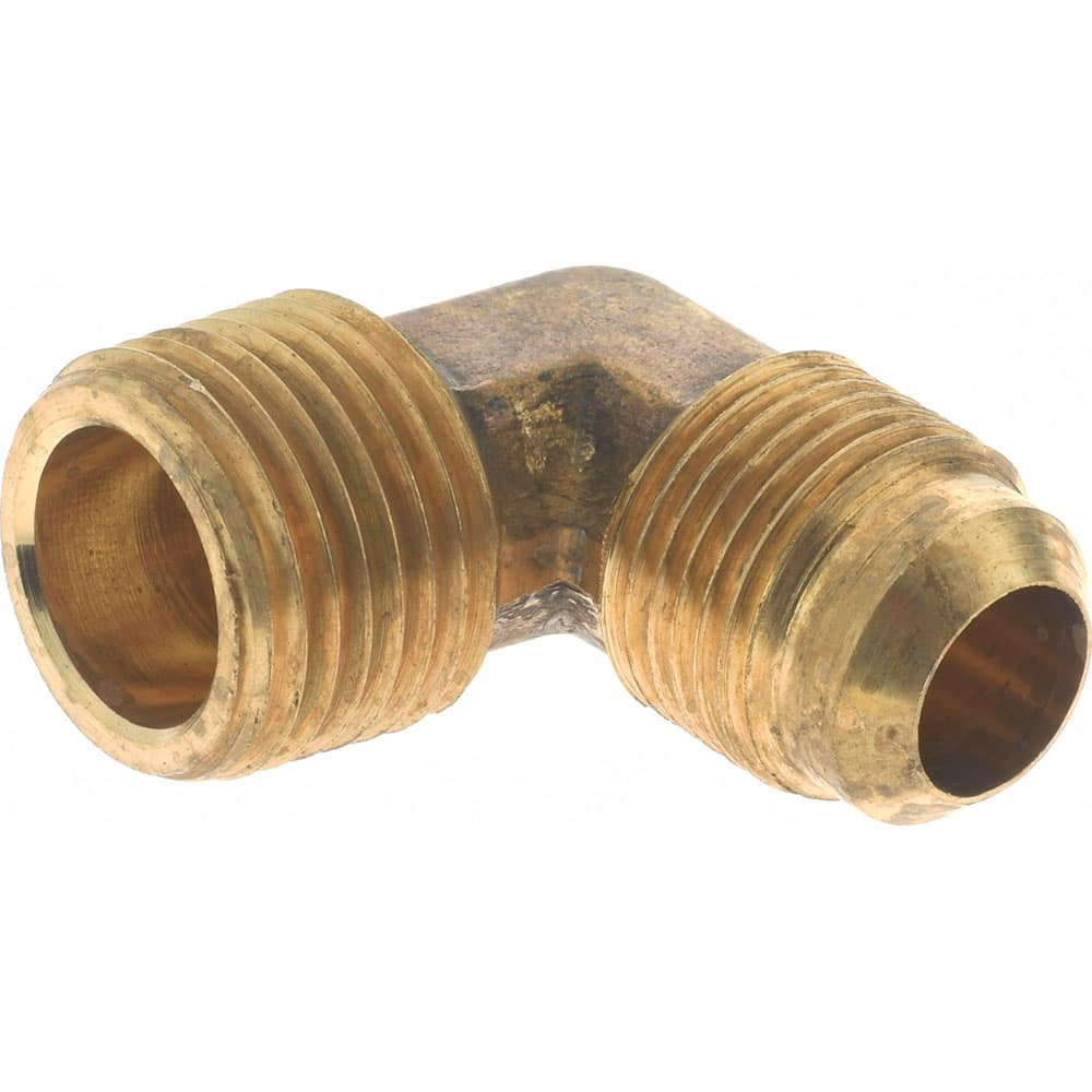 CerroBrass P-E1-8D Brass Flared Tube Male Elbow: 1/2" Tube OD, 1/2 Thread, 45 ° Flared Angle