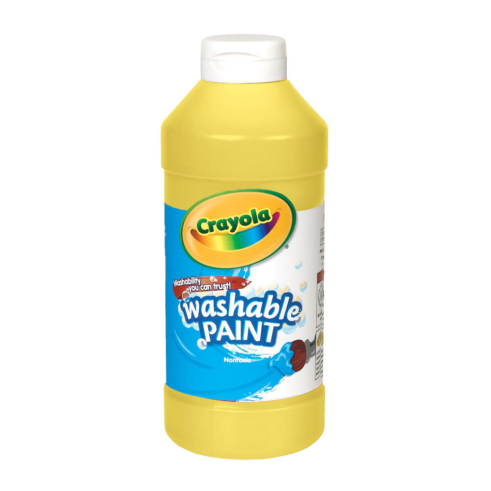 CRAYOLA LLC Crayola 542016034  Washable Paint, Yellow, 16 Oz