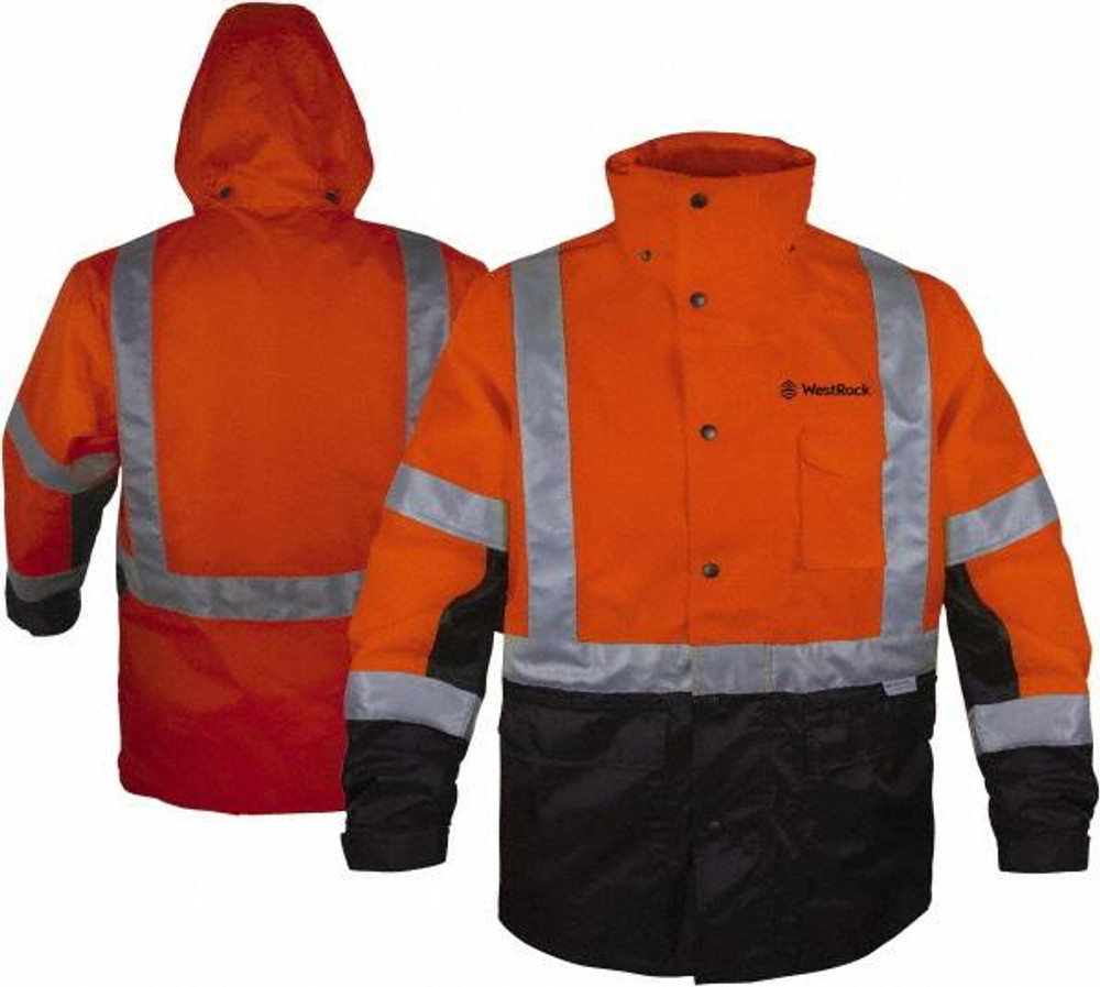 Reflective Apparel Factory 431STOBMDWRBK01 Size Medium, ANSI 107-2010 Class 3, Black & High-Visibility Orange, Polyester