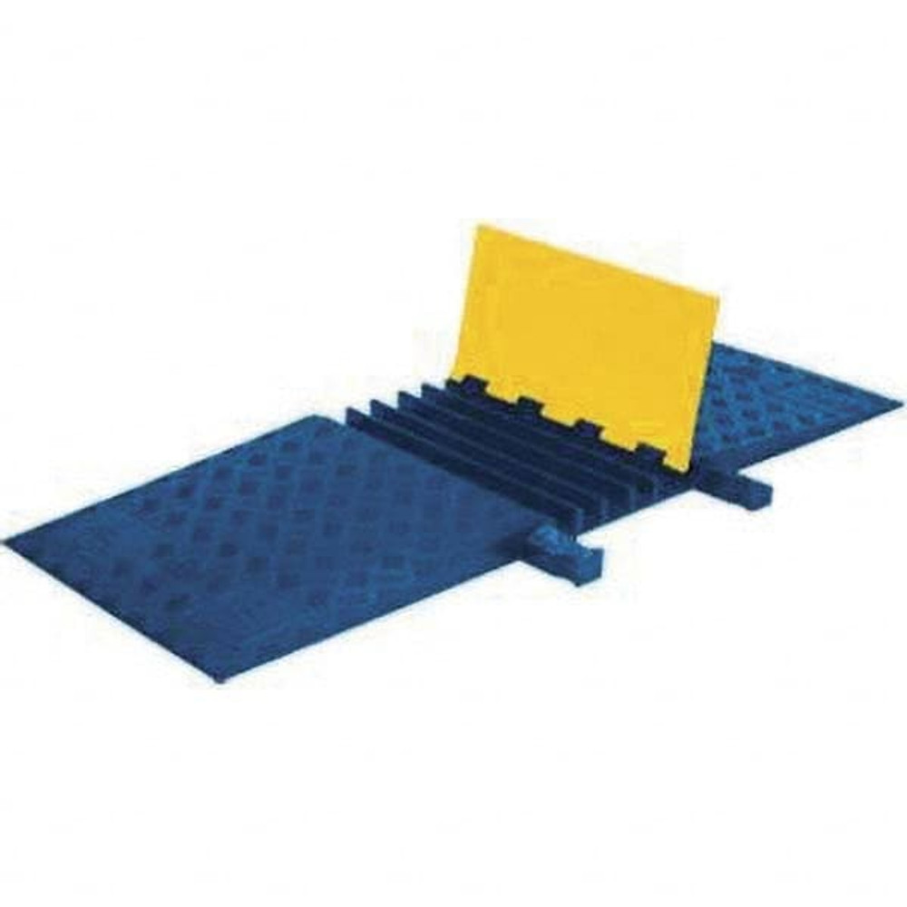 Checkers YJ5-125ADAY/BLU Floor Cable Cover: Polyurethane, 5 Channels, 1-1/4" Max Cable Dia