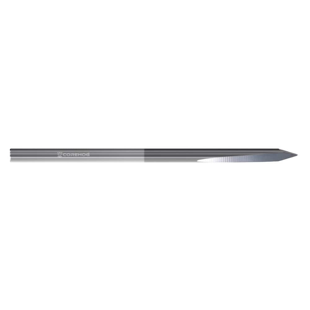 Corehog C33264 Half-Round & Spade Drill Bits; Drill Bit Size (Wire): #21 ; Drill Bit Size: 0.1590in ; Drill Point Angle: 34 ; Shank Diameter: 0.1590 ; Overall Length: 4.00 ; Flute Length: 0.7658in