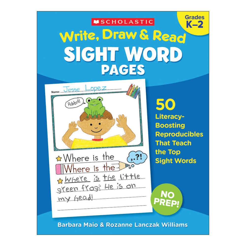 SCHOLASTIC INC 9781338306293 Scholastic Write, Draw & Read Sight Word Reproducible Pages, Grades K-2