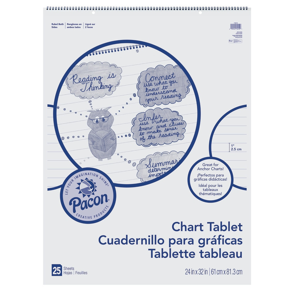 PACON CORPORATION Pacon 0074610  Chart Tablet, 24in x 32in, 1in Ruled, 25 Sheets