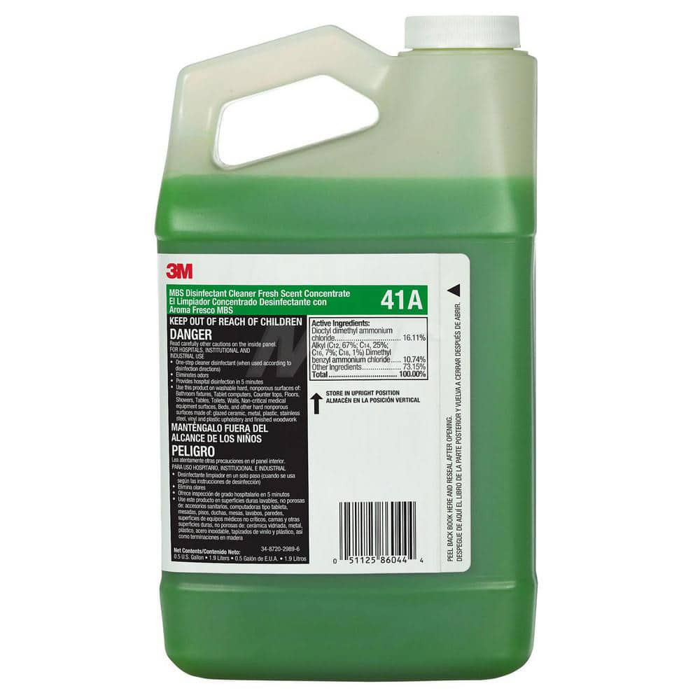 3M Disinfectant Cleaner: 0.5 gal Bottle, Use on Washable, hard, nonporous surfaces of Tablet Computers, Countertops & Floors 7100171530