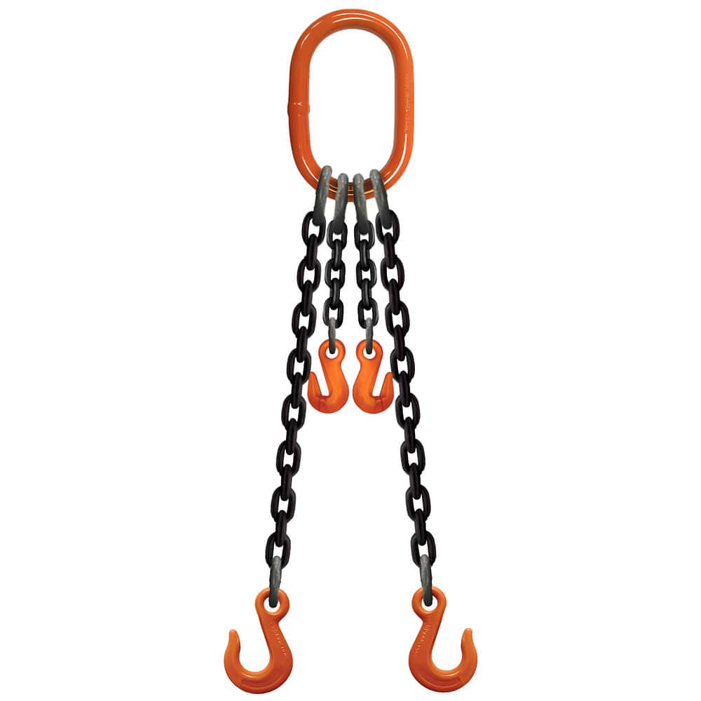 Lift-All 38SOSW10X5 Chain Sling: 4.5000" Wide, 5' Long, 2,700 lb Vertical, Steel