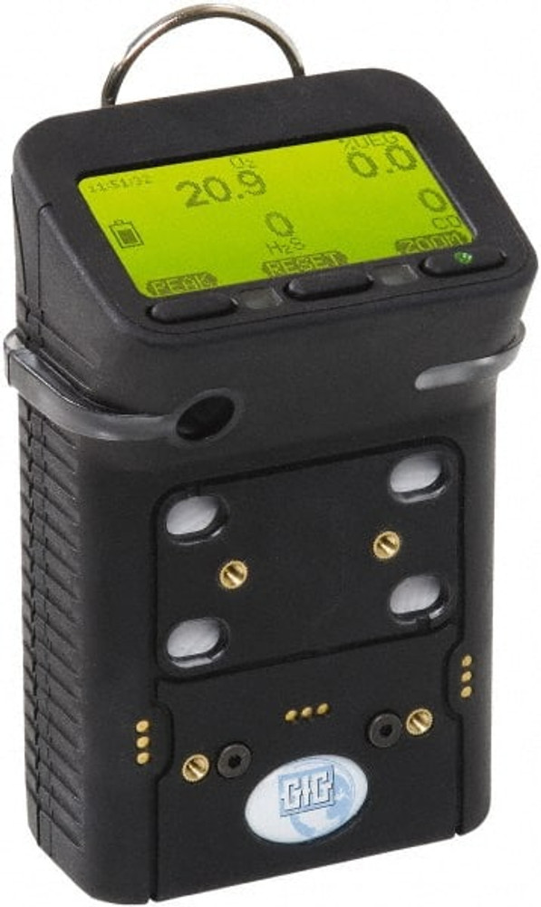 GfG G450-11466 Multi-Gas Detector: Carbon Monoxide, Combustible, Hydrogen Sulfide, Methane & Oxygen, Audible & Visual Signal, LCD