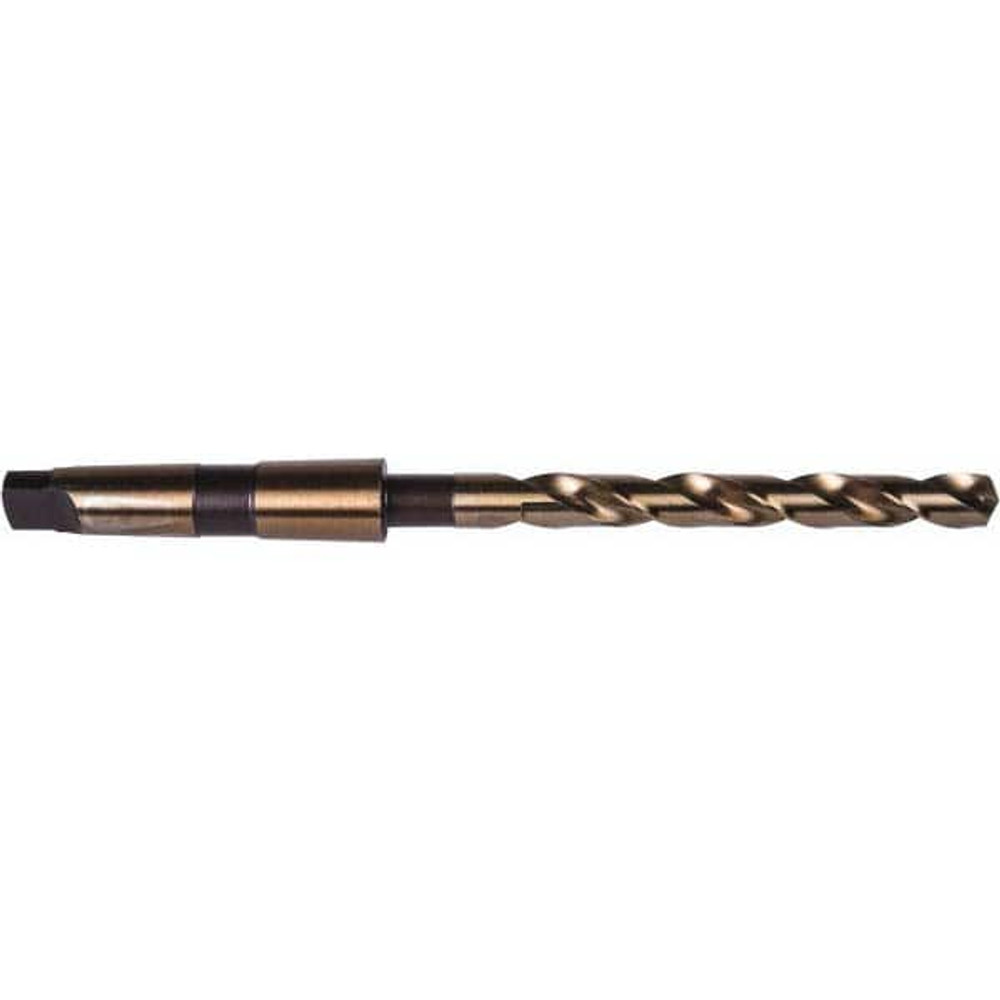 Precision Twist Drill 6000786 Taper Shank Drill Bit: 0.8438" Dia, 3MT, 135 °, High Speed Steel