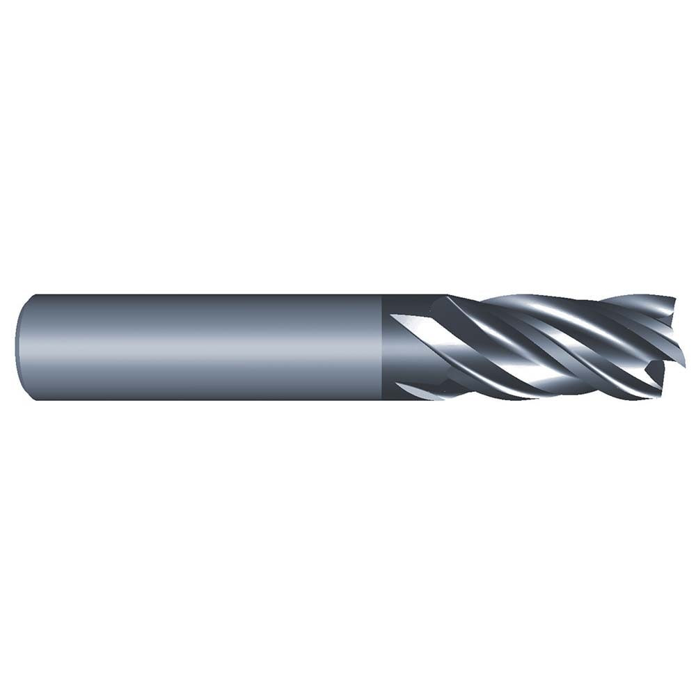 Eliminator 642-3750-010 Corner Radius End Mill: 3/8" Dia, 1-1/4" LOC, 0.01" Radius, 4 Flutes, Solid Carbide