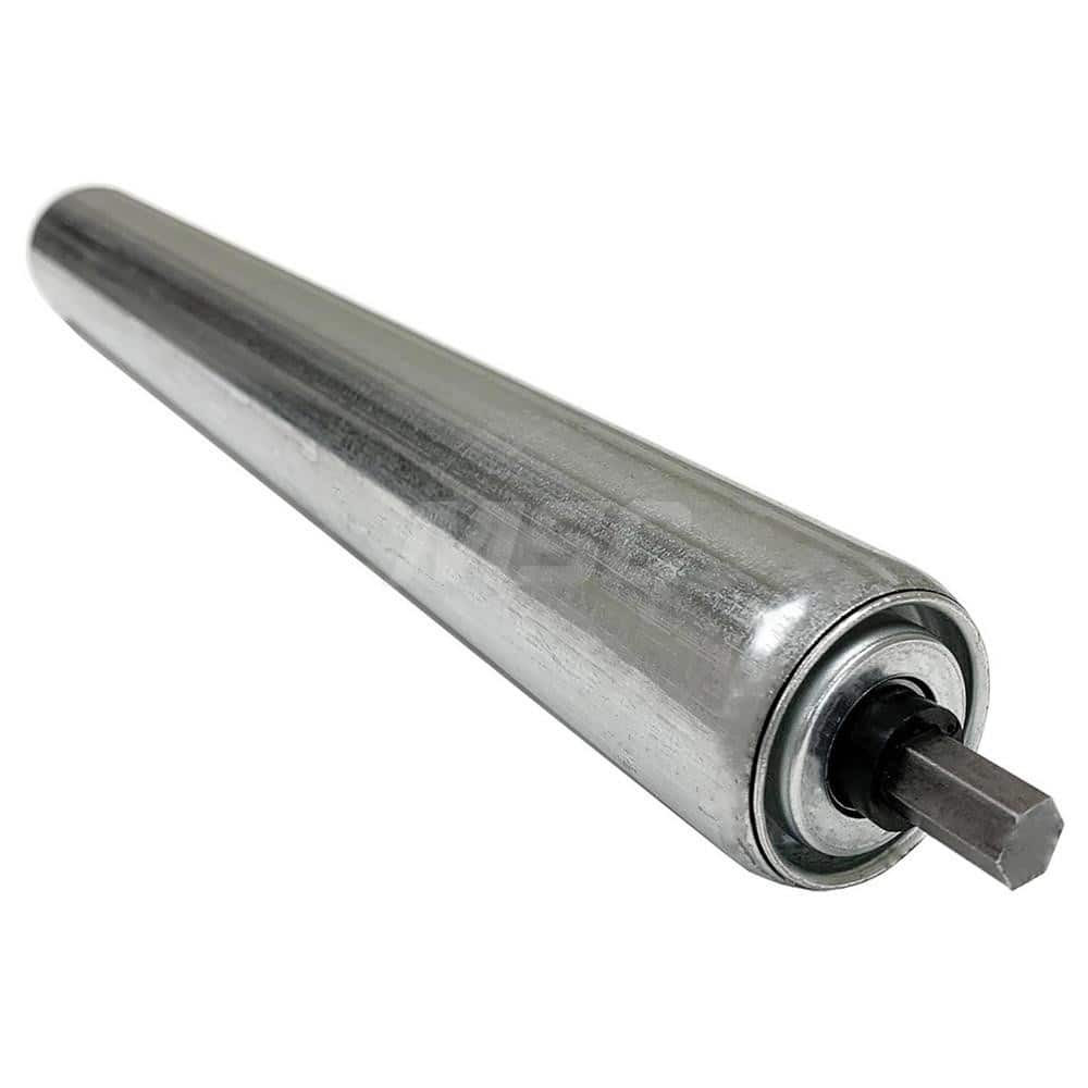 Ashland Conveyor 39663 Roller Skids; Roller Material: Galvanized Steel ; Load Capacity: 251 ; Color: Chrome ; Finish: Natural ; Compatible Surface Type: Smooth ; Roller Length: 44.0000in