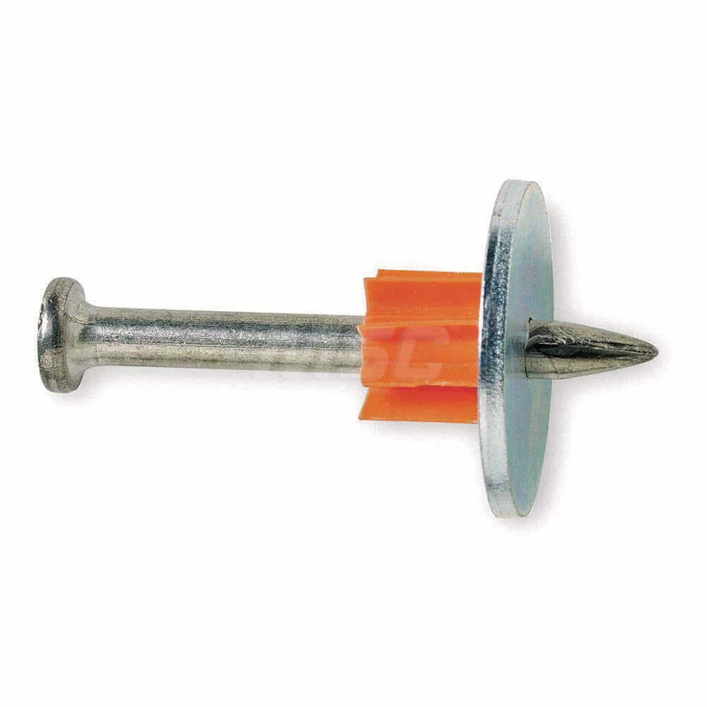 Ramset 1514SD Powder Actuated Pins & Threaded Studs; Type: Drive Pin w/Washer ; Shank Length (Inch): 2 ; Shank Diameter (Decimal Inch): 0.1450 ; Head Diameter (Decimal Inch): 0.3000 ; Material: Steel ; Finish/Coating: Standard Finish; Zinc-Plated