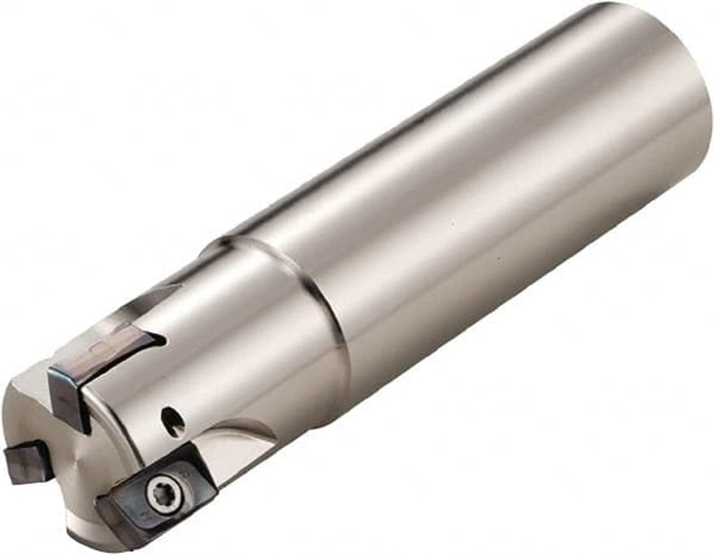 Kyocera THN05117 1" Cut Diam, 0.393" Max Depth, 1" Shank Diam, Weldon Shank, 3-3/4" OAL Indexable Square-Shoulder End Mill