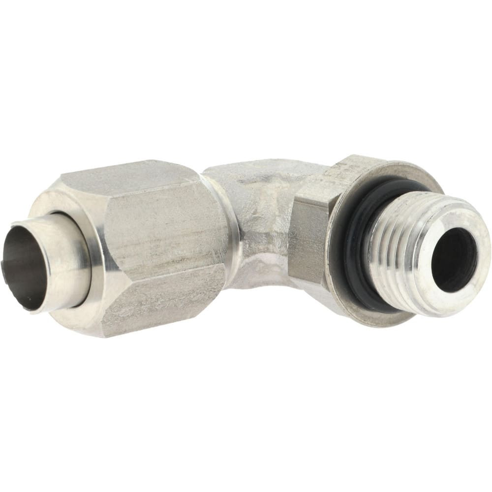 MSC TX-6-GE-A Stainless Steel Flared Tube Male Elbow: 3/8" Tube OD, 9/16-18 Thread, 37 ° Flared Angle