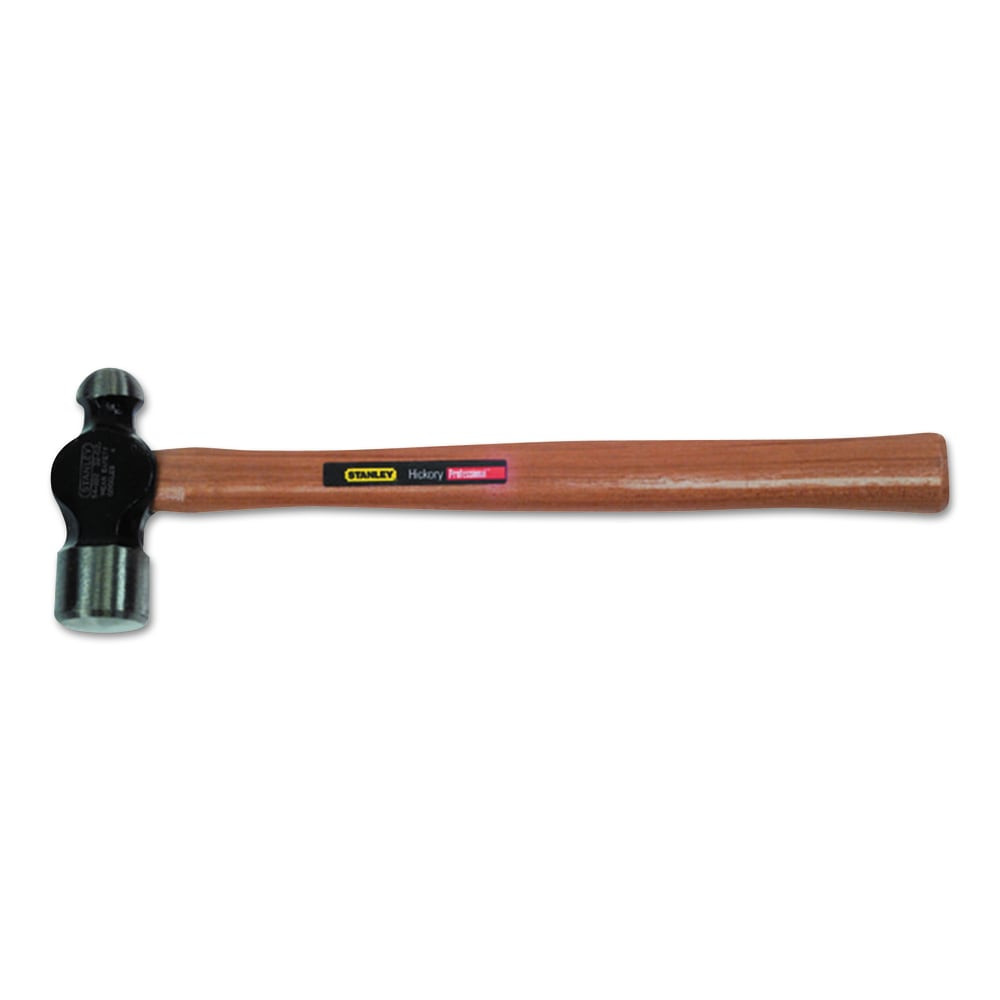 BLACK & DECKER/INDUS. CONST. 680-54-032 Ball Pein Hammer, Straight Hickory Handle, 16 in, High Carbon Steel 32 oz Head