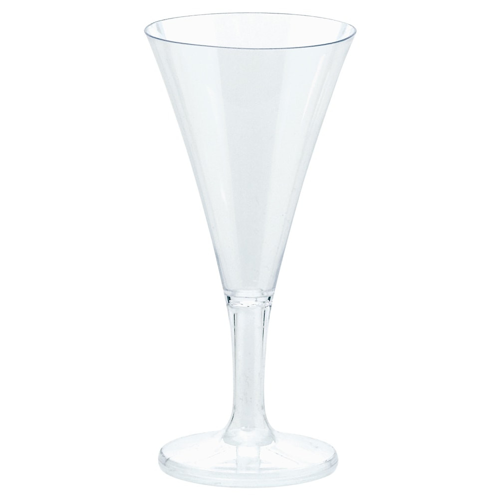 AMSCAN CO INC 357804.86 Amscan Plastic Mini Champagne Flutes, 2.5 Oz, Clear, 20 Flutes Per Pack, Case Of 2 Packs