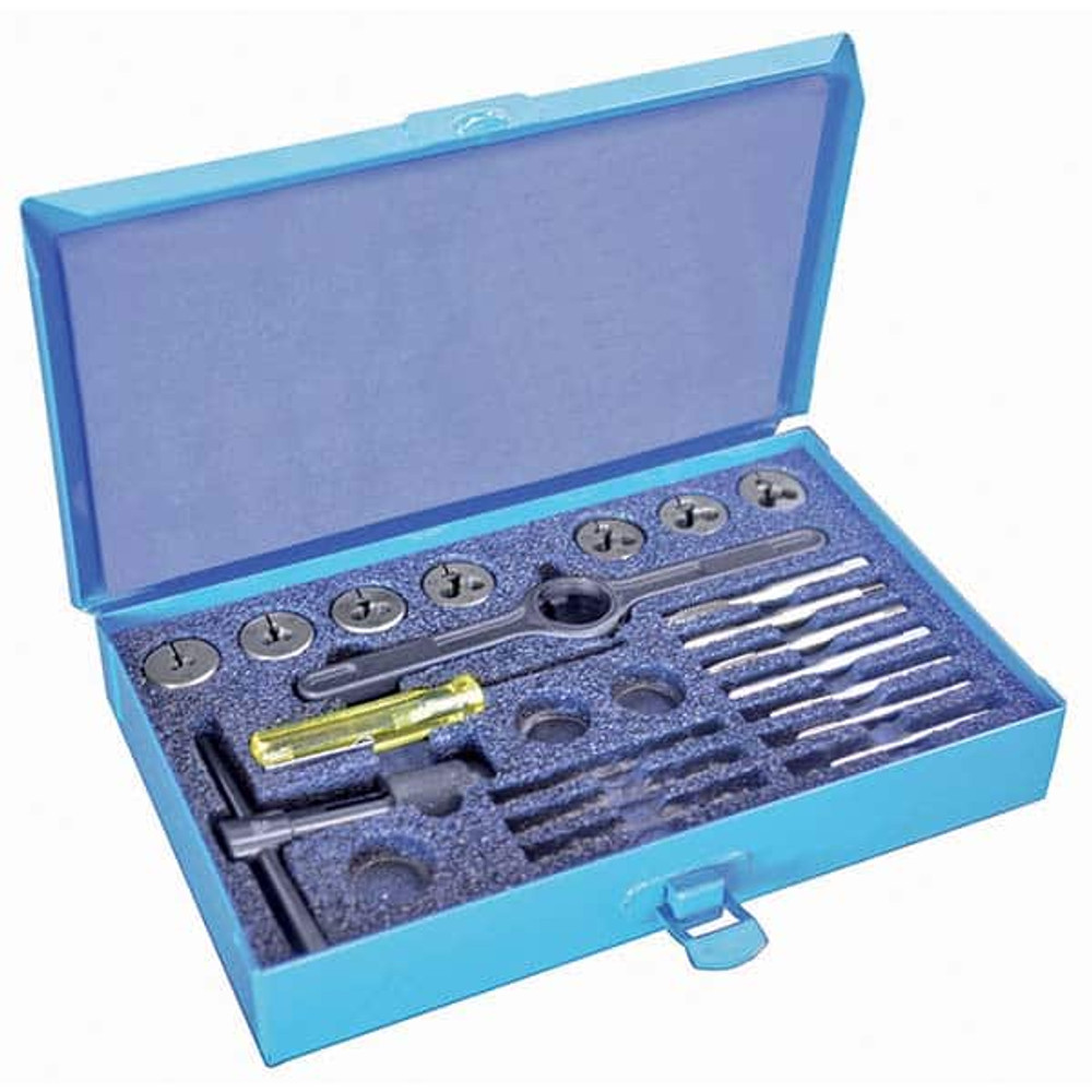 Greenfield Threading 423001 Tap & Die Set: #4-40 to 1/4-20 Taps, #4-40 to 1/4-20 Dies, Coarse & Fine