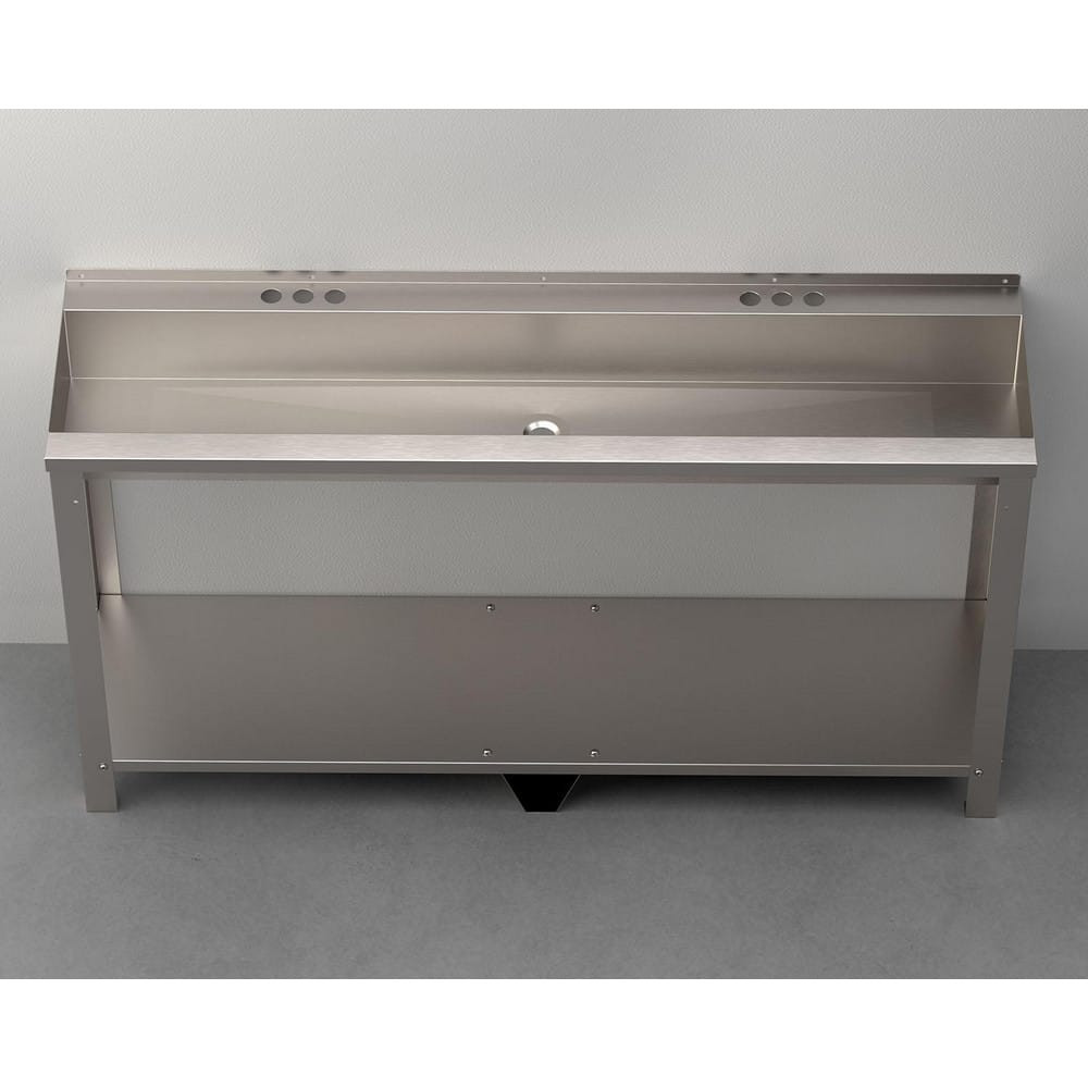 Acorn Engineering SW260-4LF-34 Trough Sink: Wall Mount, 1 Compartment, 304 Stainless Steel