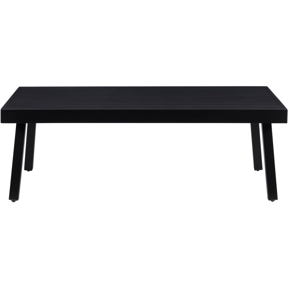 LINON HOME DECOR PRODUCTS, INC Linon OFDP2754  Abilene Aluminum Outdoor Coffee Table, 16-1/4inH x 47-1/4inW x 25inD, Black