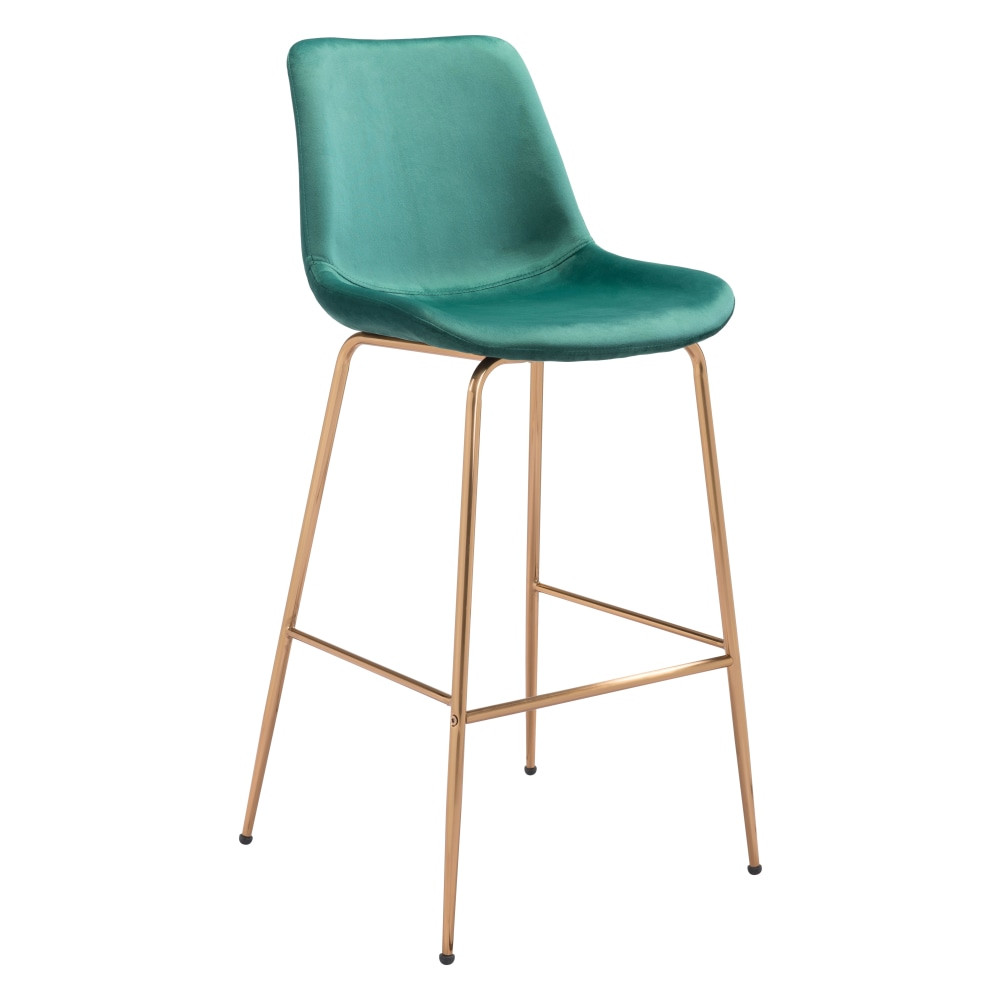 ZUO MODERN 101757  Tony Bar Chair, Green/Gold