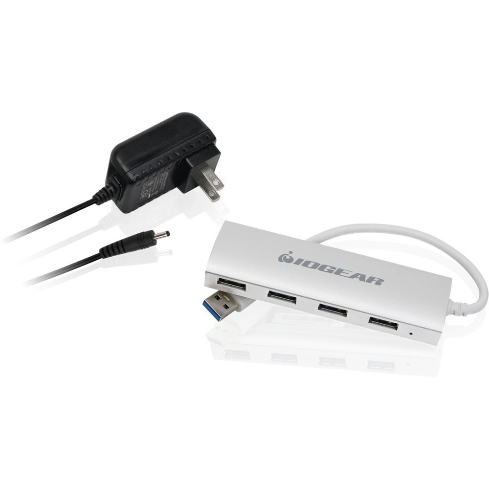 ATEN TECHNOLOGIES GUH304P IOGEAR met(AL) P4P Hub, 4-Port USB 3.0 Powered Hub with Aluminum Chassis - USB - External - 4 USB Port(s) - 4 USB 3.0 Port(s) - PC, Mac