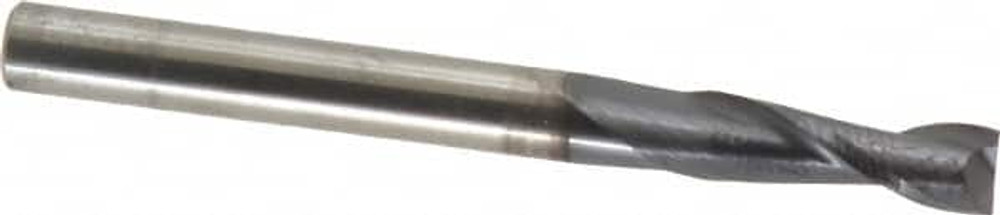 SGS 30442 Square End Mill: 3/16'' Dia, 5/8'' LOC, 3/16'' Shank Dia, 2'' OAL, 2 Flutes, Solid Carbide