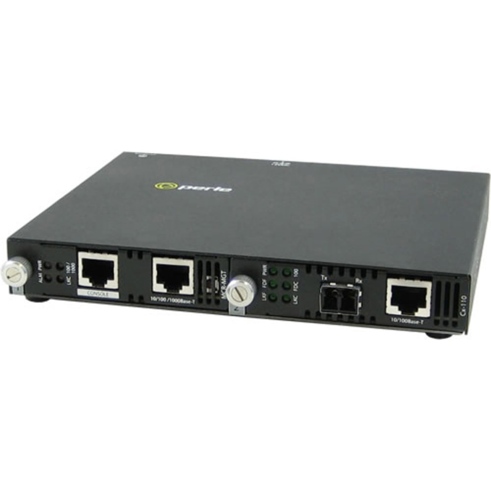 PERLE SYSTEMS Perle 05070984  SMI-110-S2LC40 Media Converter - 2 x Network (RJ-45) - 1 x LC Ports - DuplexLC Port - Management Port - 100Base-FX, 100Base-TX - 24.85 Mile - External, Rail-mountable, Rack-mountable, Wall Mountable